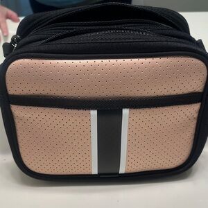 Haute Shore Black and rose gold Women's Shoulder Bag